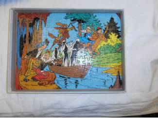 Stripfiguren Suske en Wiske puzzel &ndash; Geesten in boot