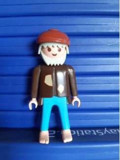 Speelgoed | Playmobil Playmobil man met baard en pet 1989