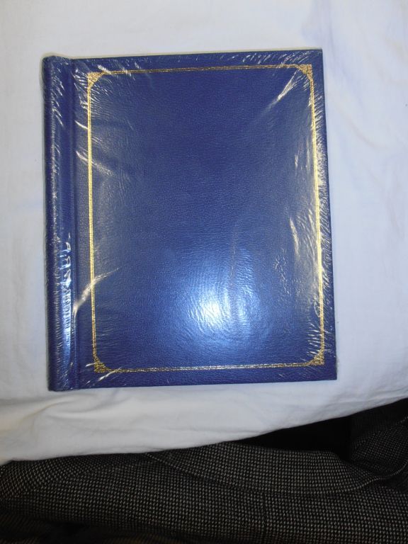 Foto album blauw met 10 bladen.
