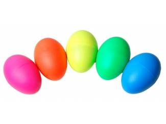 Shaker eggs, 2 stuks schudeieren, div kleuren