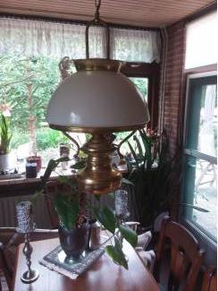 Lampen | Hanglampen Electronic. Oliehanglamp brandt aan bovenkant en onderkant