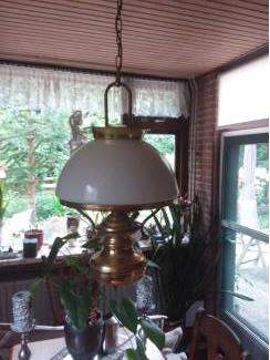 Lampen | Hanglampen Electronic. Oliehanglamp brandt aan bovenkant en onderkant