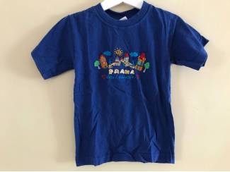Kleding Blauw Tshirt met geborduurde opdruk MT104
