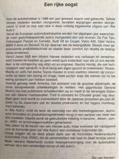Autoboeken en Autotijdschriften KNAC - Alle auto's 89 - Ric van Kempen