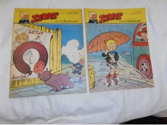 Striptijdschriften Sjors van de Rebellenclub jaargang 1961 nr. 31 tot en met 40
