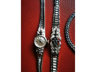 Horloges | Overige Complete zilveren set horloge collier en armband
