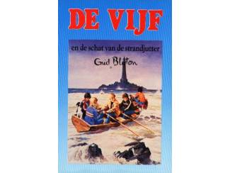 Jeugdboeken De Vijf 17-en de schat van de strandjutter - E Blyton blauw