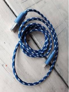 USB kabel blauw - naar micro USB