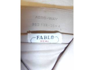 Kleding Vintage overhemd Fablo grijs/bruin maat 35