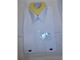 Kleding Vintage overhemd Trenco polyester cotton wit maat 36