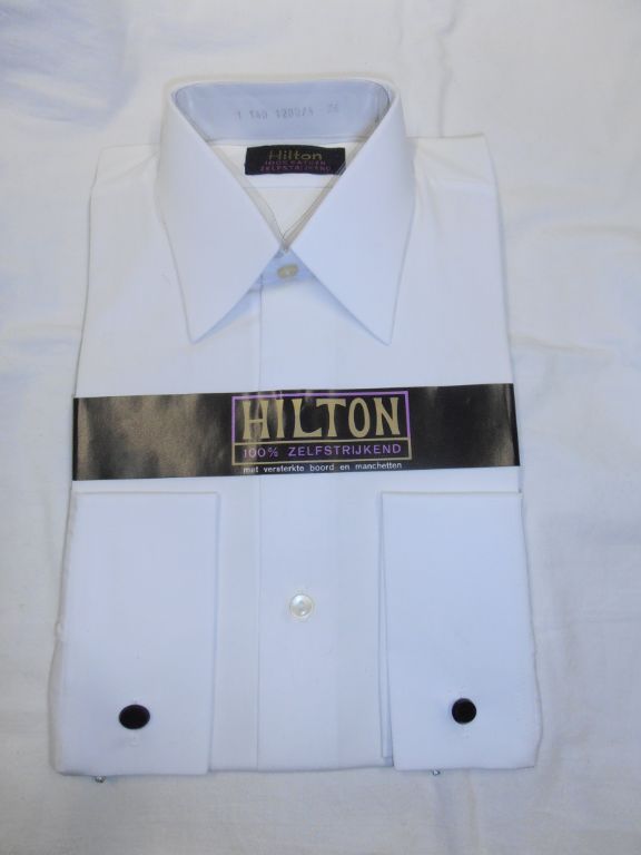 Vintage overhemd Hilton wit maat 36