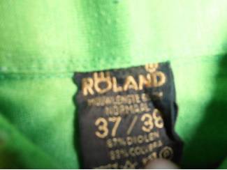 Kleding Vintage overhemd Roland groen maat 37/38