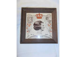 Tegel met lijst 1980 Beatrix