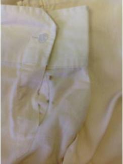 Kleding Vintage overhemd creme/geel punt boord maat geschat 37/38