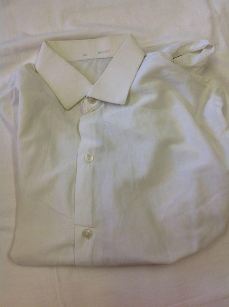 Vintage overhemd Tricony nylon wit maat 36