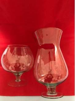 Glas en Borrelglaasjes Plant decoratieglas model cognac glas bolvormig op voet