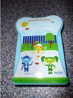 Kinderspulletjes Broodtrommel Milner schoolplein spelen ( nieuw ) + frisbee