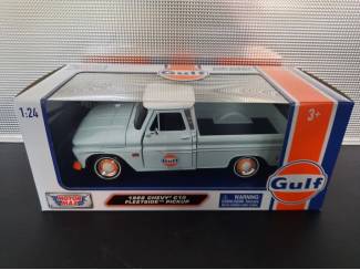 Auto's Chevy C10 Fleetside Pick-up 1966 Gulf Livery Schaal 1:24