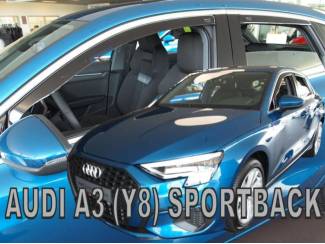 Zijwindschermen Audi pasvorm getinte raamspoilers oa A4 Heko