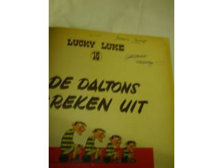 Stripboeken Lucky Luke deel 15 De Daltons breken uit. 1e druk 1960.