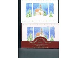 Kerst 8 dubbele kaarten met enveloppen 14 x 9 cm nu € 1,50