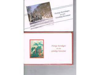 Kerst 8 enkele kaarten met enveloppen 14 x 9 cm nu &euro; 1,--