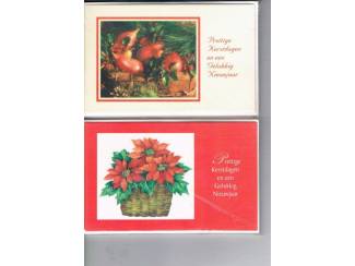 Kerst 8 enkele kaarten met enveloppen 14 x 9 cm nu &euro; 1,--