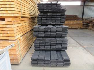 Tuinhout en Palen Zweeds rabat in zwart en blank uit voorraad leverbaar!