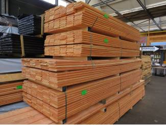 Tuinhout en Palen Zweeds rabat in zwart en blank uit voorraad leverbaar!