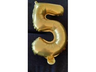 Cijfer ballon - folie ballon - goud kleur - cijfer 5 -