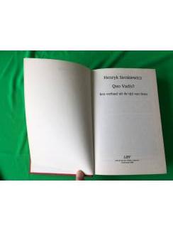 Romans Quo Vadis . Een verhaal uit de tijd van Nero . ( H. Sienkiewicz)