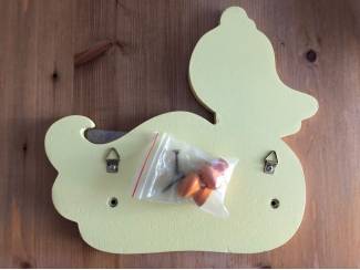 Kinderkamer | Inrichting en Decoratie Nieuwe kinder kapstok eend 2 knoppen kinderkapstok