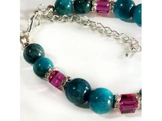 Armbanden Armband van ocean apatiet en Swarovski