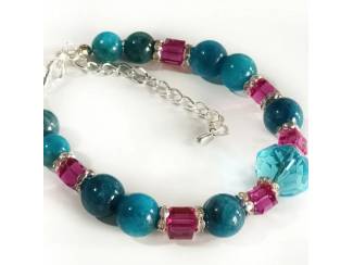 Armbanden Armband van ocean apatiet en Swarovski