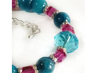 Armbanden Armband van ocean apatiet en Swarovski