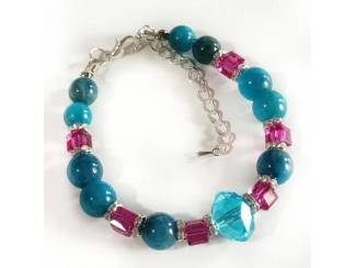 Armbanden Armband van ocean apatiet en Swarovski