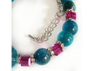 Armbanden Armband van ocean apatiet en Swarovski