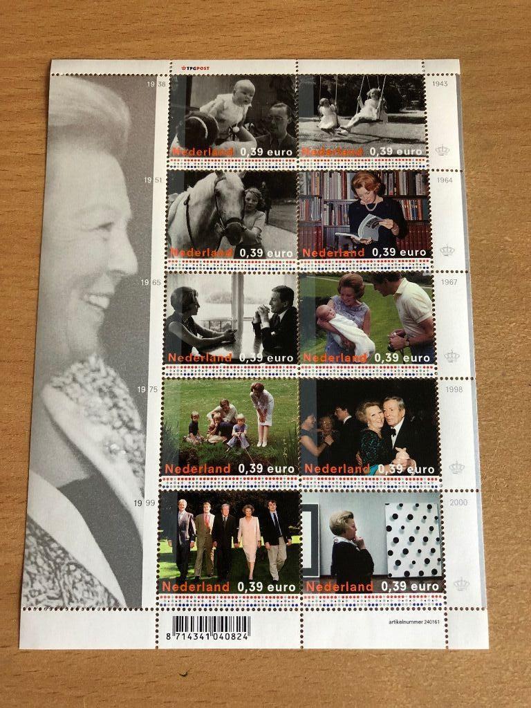 Postzegelvel 10 st Beatrix geboorte kind Claus prinsen TPG