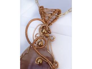 Kettingen Hanger met agaat in messing