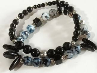 Sieraden en Tassen Armbandenset van natuursteen