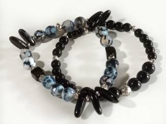 Sieraden en Tassen Armbandenset van natuursteen