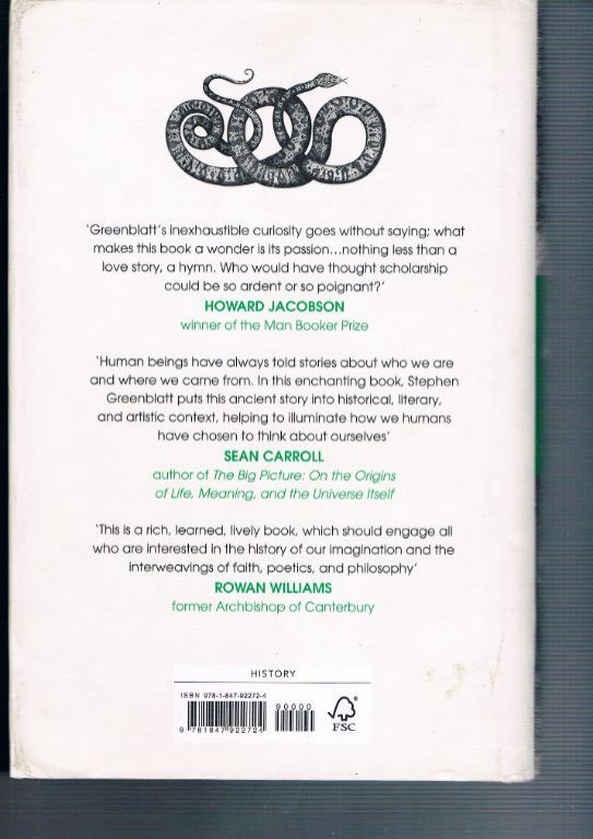 The rise and fall of Adam & Eve ? Stephen Greenblatt Kunst en Foto