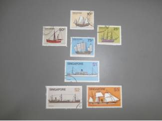 Postzegels | Azie Postzegels Singapore 1977 - 1981 /Zeilschepen -Fauna -DeeJay