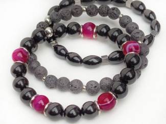 Armbanden Heren armbandenset van natuursteen