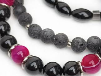 Armbanden Heren armbandenset van natuursteen