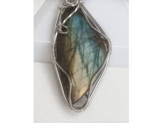 Kettinghangers Sterling zilveren hanger met labradoriet