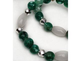 Sieraden en Tassen Armbandenset van natuursteen