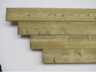 Hout en Planken Ge&iuml;mpregneerde rabatdelen en tuinplanken groen