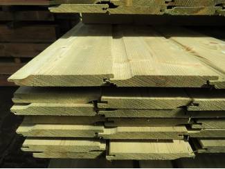 Hout en Planken Ge&iuml;mpregneerde rabatdelen en tuinplanken groen