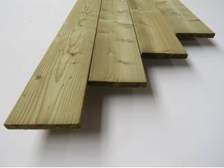 Hout en Planken Ge&iuml;mpregneerde rabatdelen en tuinplanken groen